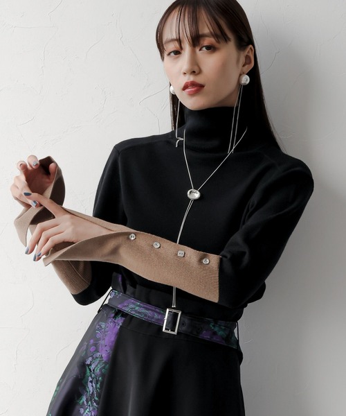 HARE（ハレ）の「ソデボタンハイショクニット(HARE)（ニット/セーター 