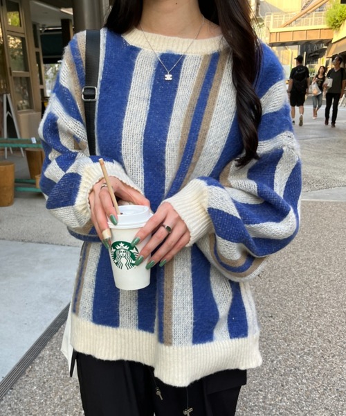 nemne 2way モヘアライクカーディガン　Mサイズ セール低身長サイズあり前後2wayモヘアライクカーディガン