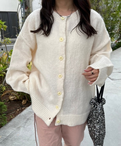 nemne store（ネンネストア）の「【低身長サイズあり】前後2wayモヘアライクカーディガン（カーディガン/ボレロ・レディース・アイボリー系1/ピンク/グレー/ブルー/アイボリー系2/アイボリー系3・SMALL/MEDIUM）」の20枚目の写真