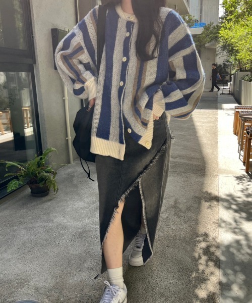 nemne store（ネンネストア）の「【低身長サイズあり】前後2wayモヘアライクカーディガン（カーディガン/ボレロ・レディース・アイボリー系1/ピンク/グレー/ブルー/アイボリー系2/アイボリー系3・SMALL/MEDIUM）」の8枚目の写真