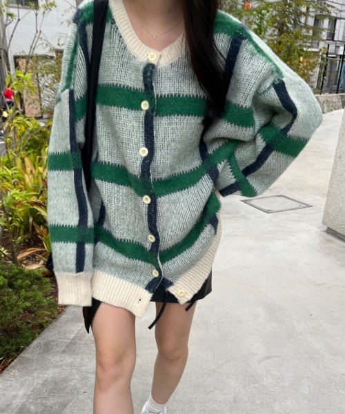 nemne 2way モヘアライクカーディガン　Mサイズ セール低身長サイズあり前後2wayモヘアライクカーディガン