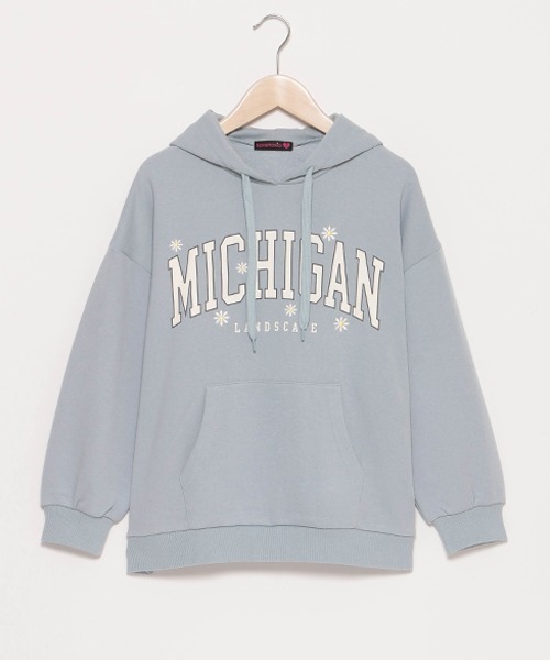 LOVETOXIC（ラブトキシック）の「カレッジフラワー刺繍パーカ