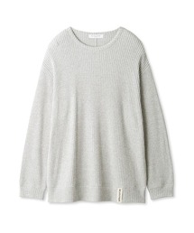 【HOMME】スノーワッフルビッグクルーネック