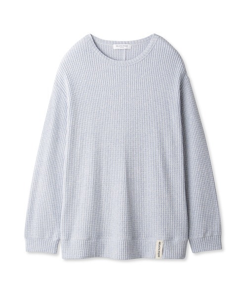 gelato pique(ジェラートピケ)の「【HOMME】スノーワッフルビッグクルーネック(ルームウェア/パジャマ・メンズ・ブルー/グレー・LARGE/MEDIUM)」の3枚目の写真