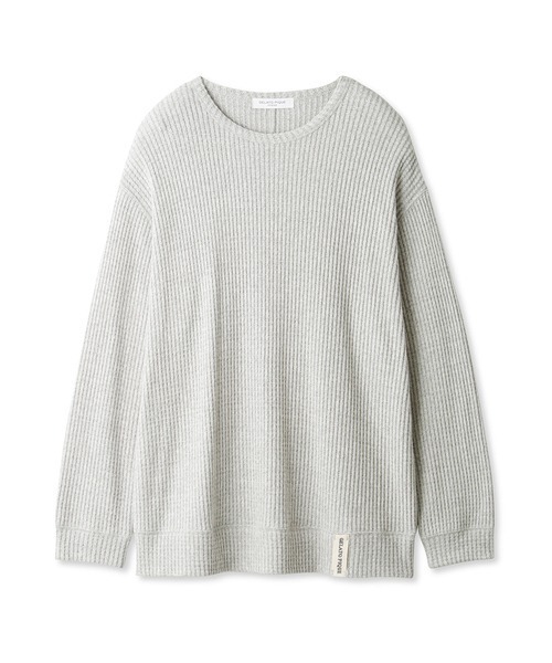 gelato pique(ジェラートピケ)の「【HOMME】スノーワッフルビッグクルーネック(ルームウェア/パジャマ・メンズ・ブルー/グレー・LARGE/MEDIUM)」の4枚目の写真