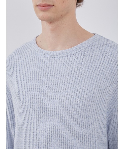 gelato pique(ジェラートピケ)の「【HOMME】スノーワッフルビッグクルーネック(ルームウェア/パジャマ・メンズ・ブルー/グレー・LARGE/MEDIUM)」の10枚目の写真