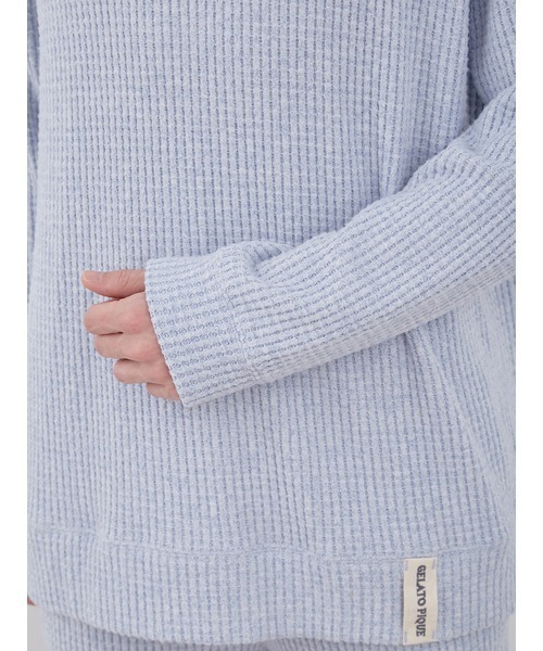 gelato pique(ジェラートピケ)の「【HOMME】スノーワッフルビッグクルーネック(ルームウェア/パジャマ・メンズ・ブルー/グレー・LARGE/MEDIUM)」の11枚目の写真