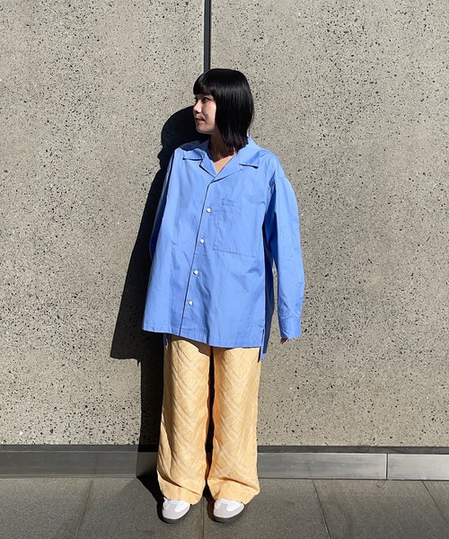 MIDIUMISOLID(ミディウミソリッド)の「オープンカラーシャツ(シャツ/ブラウス・レディース・ホワイト/ベージュ/ブラック/ブルー・FREE)」の16枚目の写真