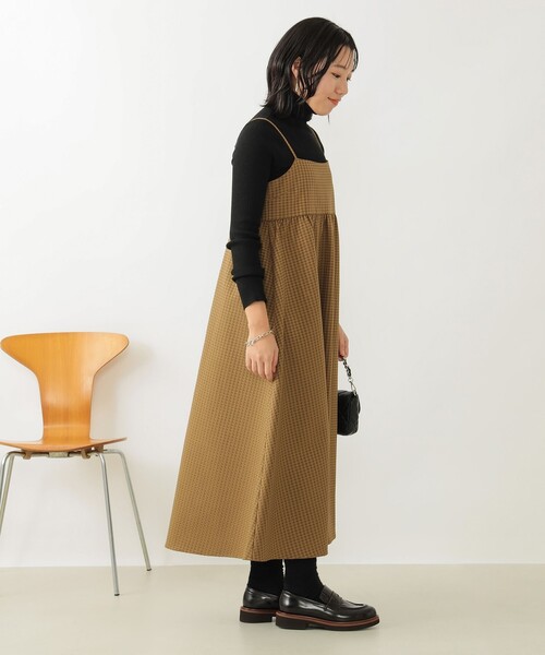 B:MING by BEAMS（ビーミングバイビームス）の「B:MING by BEAMS / ジャカード ニット キャミワンピ―ス（ワンピース・レディース・ブラック/ブラウン系その他3・MEDIUM/SMALL）」の3枚目の写真