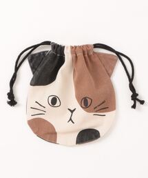 AND PACKABLE PO猫ツイル巾着