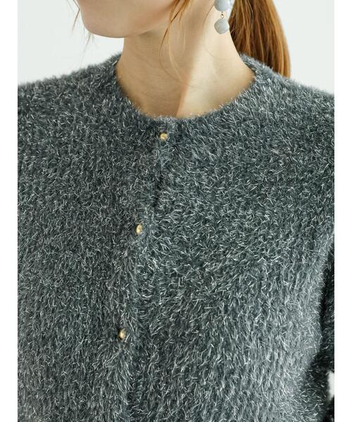 Te chichi（テチチ）の「ラメフェザーニットカーディガン（カーディガン/ボレロ・レディース・チャコールグレー/シルバー/ブルー・F）」の12枚目の写真