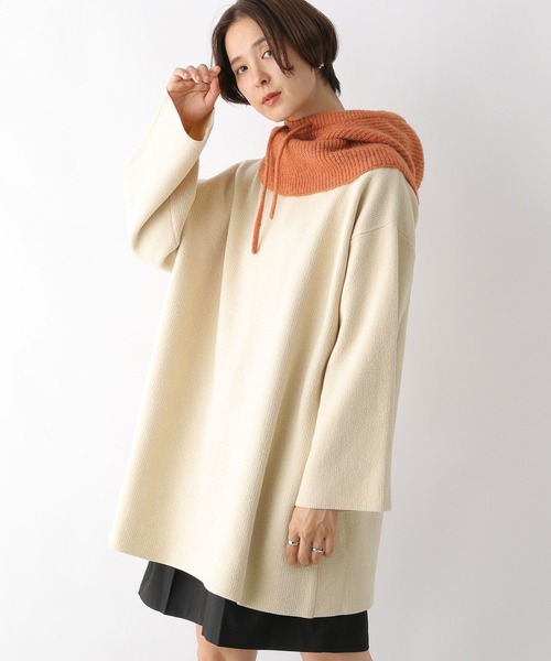 LEPSIM(レプシィム)の「12ゲージモールニットチュニックワンピース 976816(ワンピース・レディース・アイボリー/ブラック・FREE)」の6枚目の写真