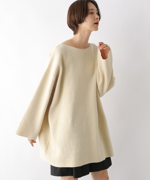 LEPSIM(レプシィム)の「12ゲージモールニットチュニックワンピース 976816(ワンピース・レディース・アイボリー/ブラック・FREE)」の7枚目の写真