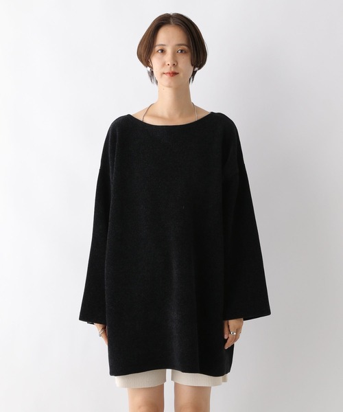 LEPSIM(レプシィム)の「12ゲージモールニットチュニックワンピース 976816(ワンピース・レディース・アイボリー/ブラック・FREE)」の11枚目の写真