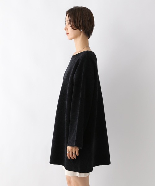 LEPSIM(レプシィム)の「12ゲージモールニットチュニックワンピース 976816(ワンピース・レディース・アイボリー/ブラック・FREE)」の12枚目の写真