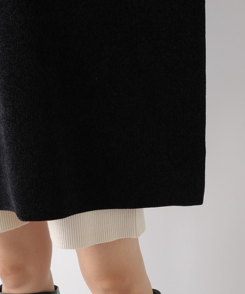 LEPSIM(レプシィム)の「12ゲージモールニットチュニックワンピース 976816(ワンピース・レディース・アイボリー/ブラック・FREE)」の17枚目の写真