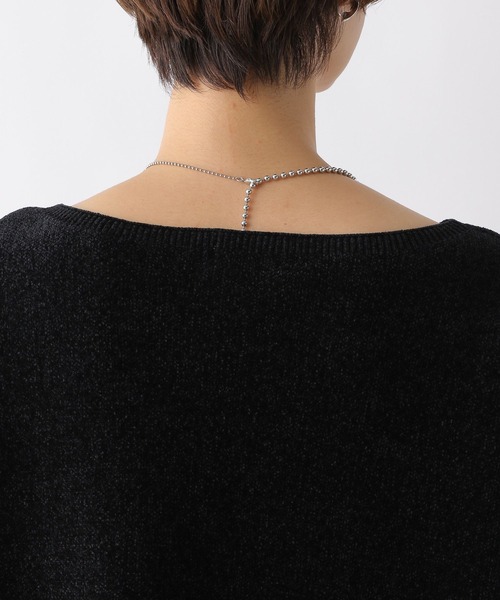 LEPSIM(レプシィム)の「12ゲージモールニットチュニックワンピース 976816(ワンピース・レディース・アイボリー/ブラック・FREE)」の18枚目の写真