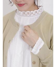 Samansa Mos2 | スタンドレースカットソー(Tシャツ/カットソー)