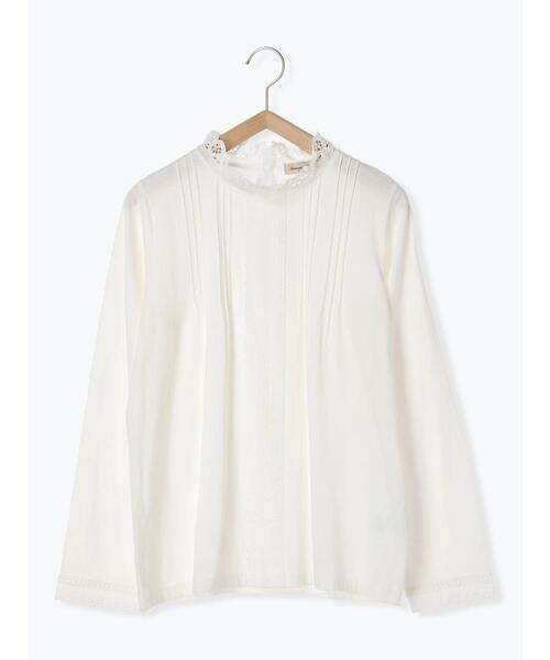 Samansa Mos2（サマンサ モスモス）の「スタンドレースカットソー（Tシャツ/カットソー・レディース・ベージュ/ブラック/オフホワイト・F）」の10枚目の写真