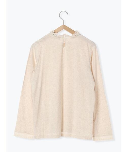 Samansa Mos2（サマンサ モスモス）の「スタンドレースカットソー（Tシャツ/カットソー・レディース・ベージュ/ブラック/オフホワイト・F）」の4枚目の写真