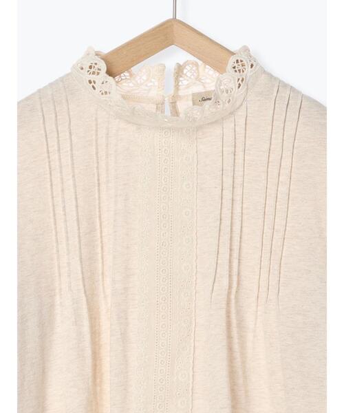 Samansa Mos2（サマンサ モスモス）の「スタンドレースカットソー（Tシャツ/カットソー・レディース・ベージュ/ブラック/オフホワイト・F）」の5枚目の写真