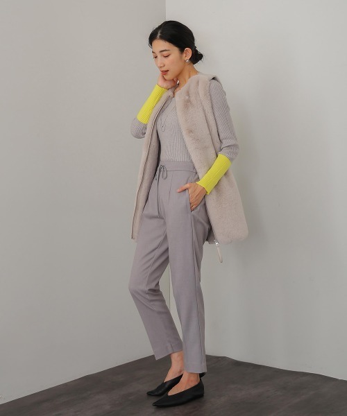 Bou Jeloud（ブージュルード）の「裏起毛スリムパンツ（その他パンツ・レディース・ライトグレー/キャメル/ブラック・36/38）」の7枚目の写真