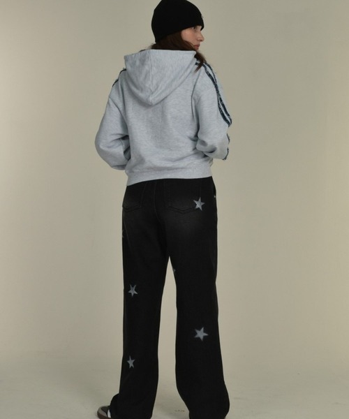 Midnight Move（ミッドナイトムーブ）の「Midnight Move／スターデニムパンツ　2987725（デニムパンツ・レディース・ブラック/ブルー・MEDIUM/SMALL）」の6枚目の写真