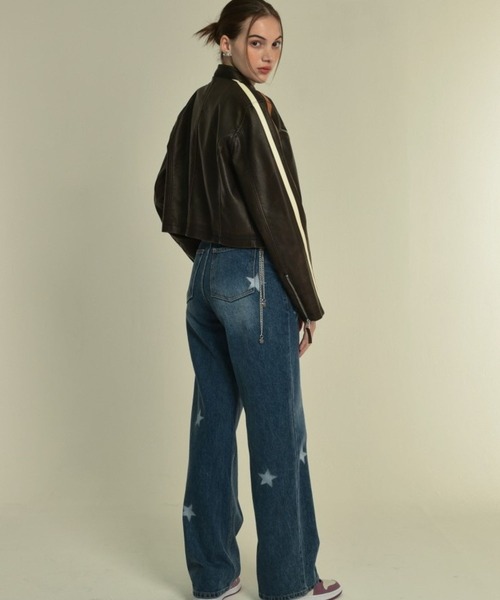 Midnight Move（ミッドナイトムーブ）の「Midnight Move／スターデニムパンツ　2987725（デニムパンツ・レディース・ブラック/ブルー・MEDIUM/SMALL）」の11枚目の写真