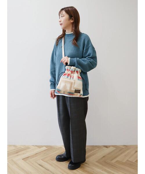 PENDLETON（ペンドルトン）の「PENDLETON ボアドローバッグ（トートバッグ・レディース・オフホワイト/ブラック・FREE）」の6枚目の写真