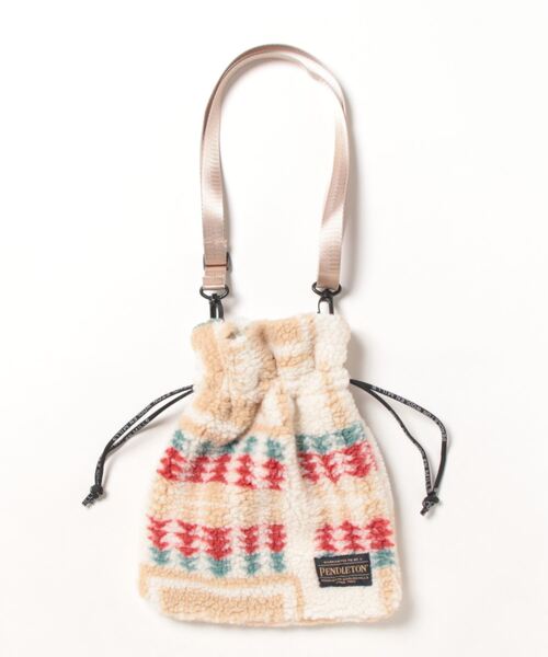 PENDLETON（ペンドルトン）の「PENDLETON ボアドローバッグ（トートバッグ・レディース・オフホワイト/ブラック・FREE）」の8枚目の写真