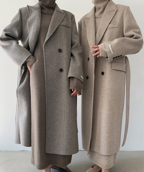 Miniministore(ミニミニストア)の「タートルネックニットワンピース 韓国風(ワンピース・レディース・ライトグレー/ベージュ/ブラック/ライトブルー/モカ・フリー)」の18枚目の写真