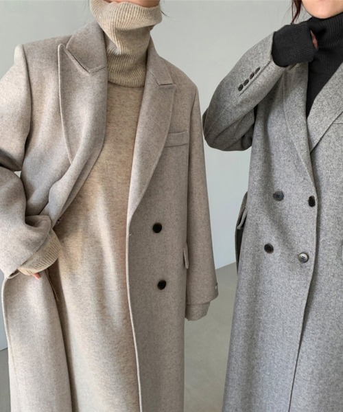 Miniministore(ミニミニストア)の「タートルネックニットワンピース 韓国風(ワンピース・レディース・ライトグレー/ベージュ/ブラック/ライトブルー/モカ・フリー)」の10枚目の写真