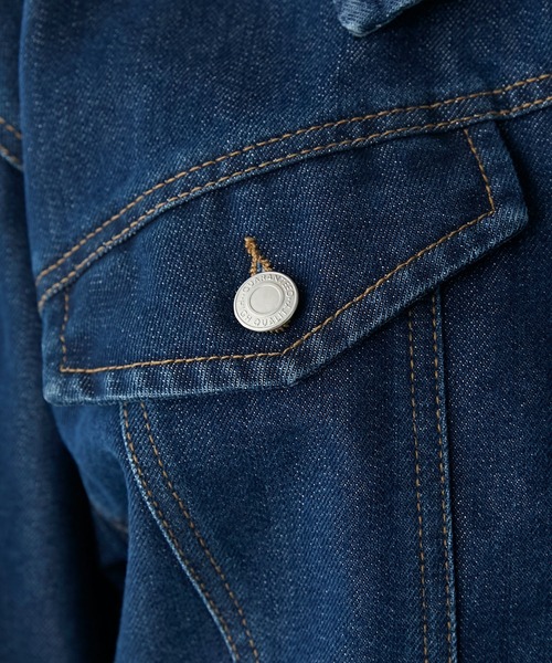 BONLECILL（ボンルシール）の「クロップドデニムボレロジャケット（デニムジャケット・レディース・ブルー/ブラック/ブルー系1/ネイビー・FREE）」の14枚目の写真