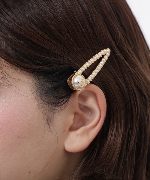 MARY QUANT(マリークワント)の「オーナメントパール ワニクリップ(バレッタ/ヘアクリップ・レディース・ゴールド・FREE)」の3枚目の写真