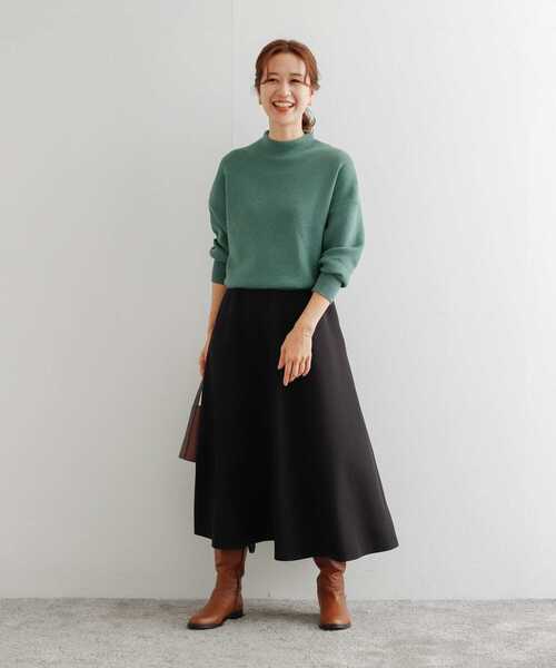 URBAN RESEARCH DOORS(アーバンリサーチドアーズ)の「ダブルクロスフレアスカート(スカート・レディース・ブラック/モカ/グレー系その他・MEDIUM)」の6枚目の写真
