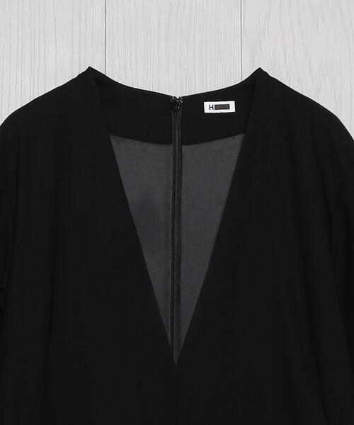 ビューティーアンドユース　Vネックオールインワン　ブラック BEAUTY&YOUTH UNITED ARROWS（ビューティーアンドユース