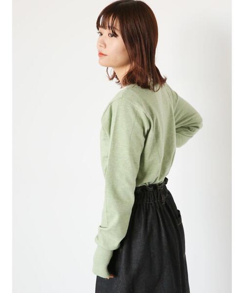 ehka sopo（エヘカソポ）の「◎リボン刺繍プルオーバー（ニット/セーター・レディース・ブラック/イエロー/グリーン/オフホワイト・F）」の13枚目の写真