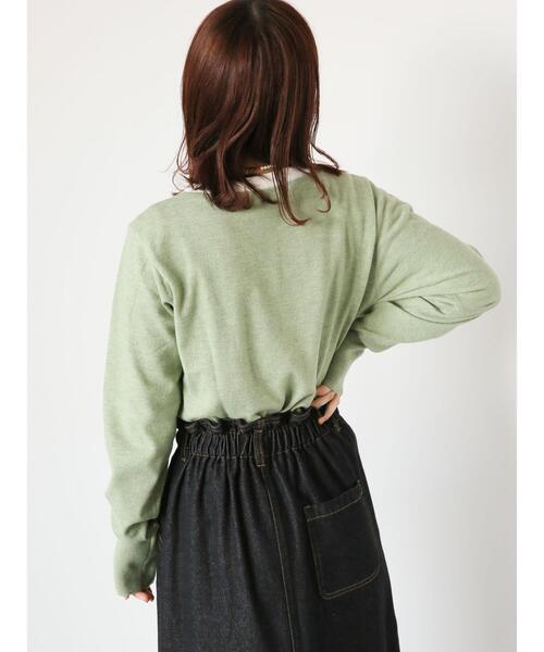 ehka sopo（エヘカソポ）の「◎リボン刺繍プルオーバー（ニット/セーター・レディース・ブラック/イエロー/グリーン/オフホワイト・F）」の14枚目の写真