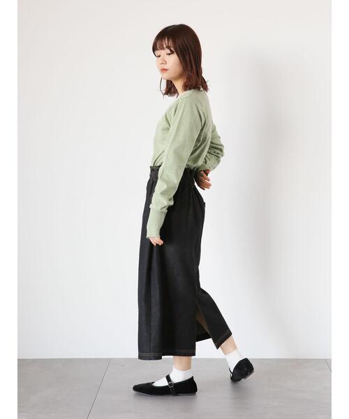 ehka sopo（エヘカソポ）の「◎リボン刺繍プルオーバー（ニット/セーター・レディース・ブラック/イエロー/グリーン/オフホワイト・F）」の16枚目の写真