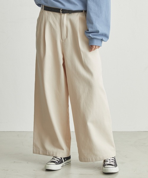 molk(モルク)の「【molk】ルーズタックストレートチノパンツ(チノパンツ・メンズ・アイボリー/ブラック/ベージュ/チャコールグレー・S/L/M)」の5枚目の写真
