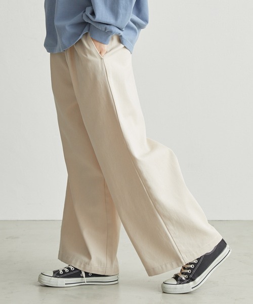 molk(モルク)の「【molk】ルーズタックストレートチノパンツ(チノパンツ・メンズ・アイボリー/ブラック/ベージュ/チャコールグレー・S/L/M)」の13枚目の写真