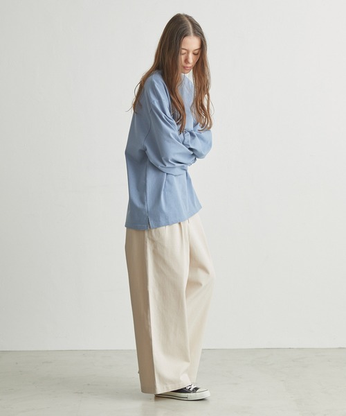 molk(モルク)の「【molk】ルーズタックストレートチノパンツ(チノパンツ・メンズ・アイボリー/ブラック/ベージュ/チャコールグレー・S/L/M)」の14枚目の写真