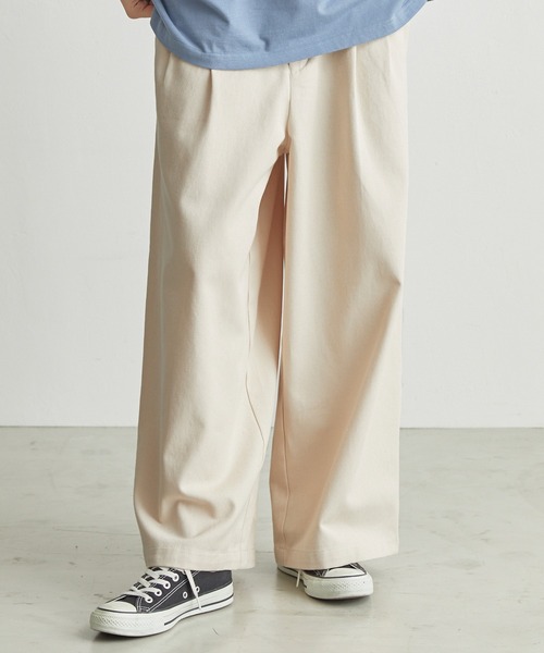 molk(モルク)の「【molk】ルーズタックストレートチノパンツ(チノパンツ・メンズ・アイボリー/ブラック/ベージュ/チャコールグレー・S/L/M)」の7枚目の写真
