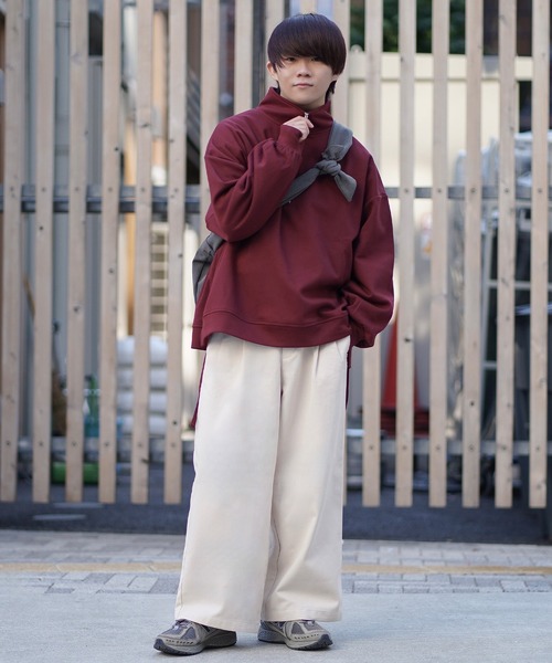 molk(モルク)の「【molk】ルーズタックストレートチノパンツ(チノパンツ・メンズ・アイボリー/ブラック/ベージュ/チャコールグレー・S/L/M)」の20枚目の写真