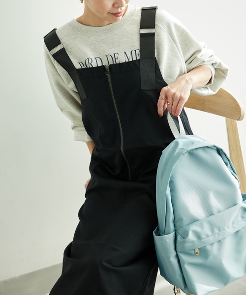 Dickies(ディッキーズ)の「【WEB限定】【Dickies/ディッキーズ】起毛ポリツイルジャンスカ(ジャンパースカート・レディース・ブラック/キャメル・38)」の2枚目の写真