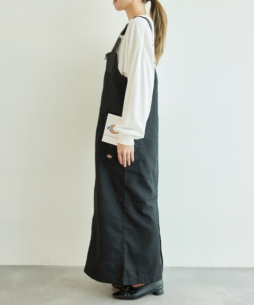 Dickies(ディッキーズ)の「【WEB限定】【Dickies/ディッキーズ】起毛ポリツイルジャンスカ(ジャンパースカート・レディース・ブラック/キャメル・38)」の8枚目の写真