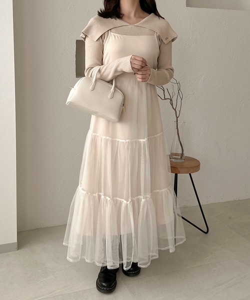 apres jour clair(アプレジュールクレア)の「【apres jour clair】ビッグカラーニット【ZOZOTOWN限定アイテム】(ニット/セーター・レディース・グレー/アイボリー・X-LARGE/フリー)」の19枚目の写真