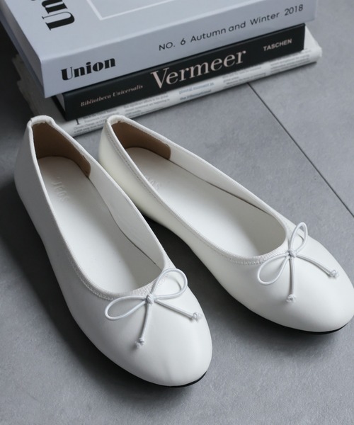 セール】リボン付きフラットバレエシューズ/バレエコアスタイル