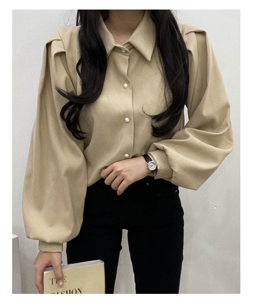 Biba 【 Cropped Blouse Women 】 ファッション レディースファッション トップス シャツ ブラウス レディース RUIRUE BOUTIQUE レディース 長袖ブラウス トップス シャツ