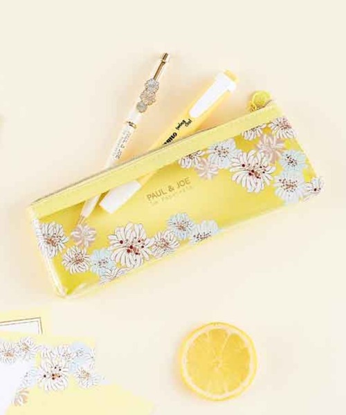 PAUL&JOE(ポールアンドジョー)の「ポール & ジョー クリア ペンケース 筆箱(ステーショナリー・レディース・ブルー/イエロー/ピンク・FREE)」の1枚目の写真